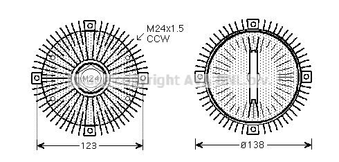 AVA QUALITY COOLING Сцепление, вентилятор радиатора BWC322